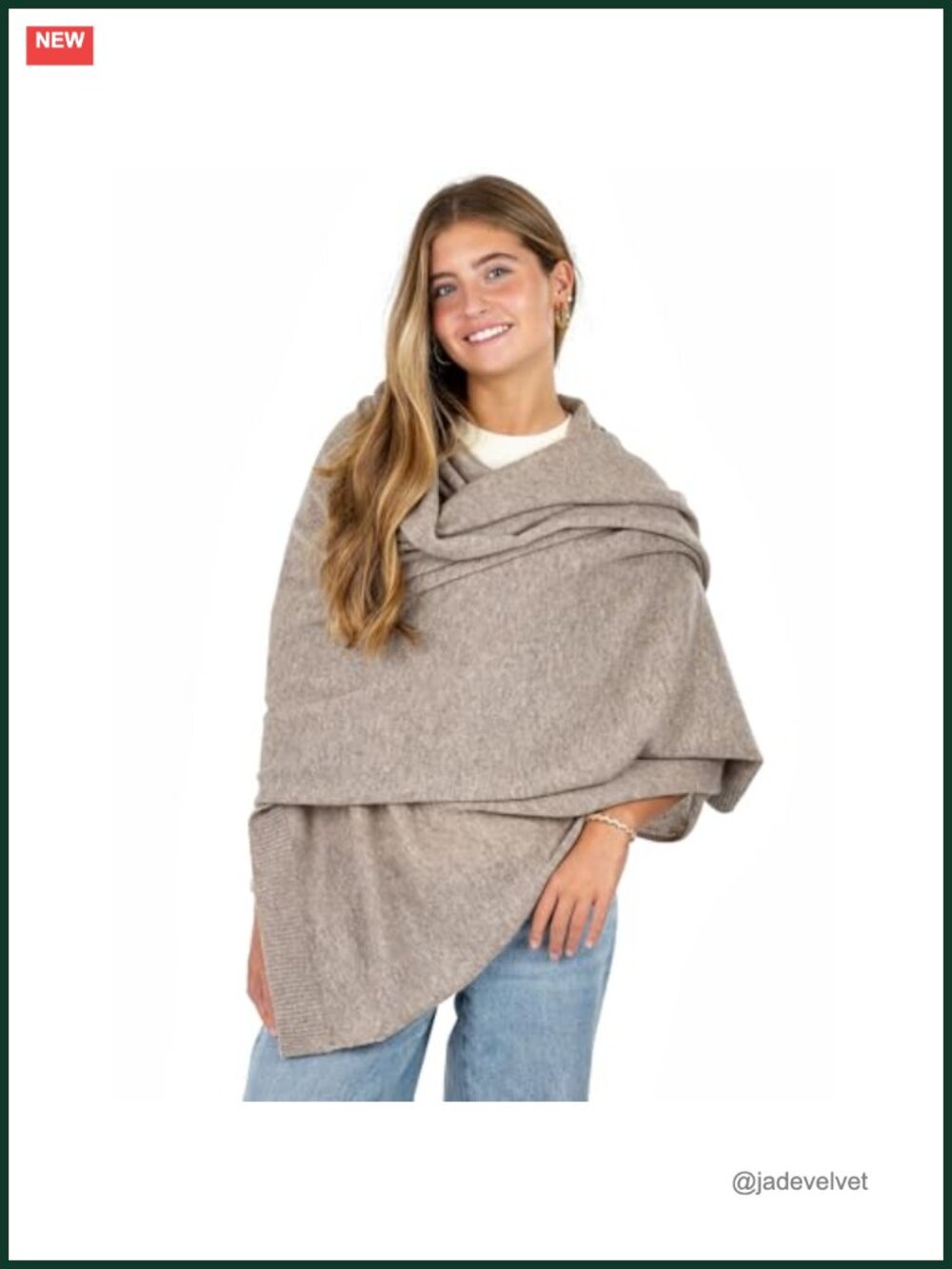 Cashmere Wool Blend Wrap Shawl 78x27 Pashmina Travel